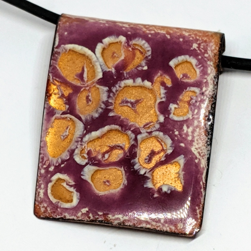 Handcrafted Enamel Pendant - Tie Dye/ Batik Design
